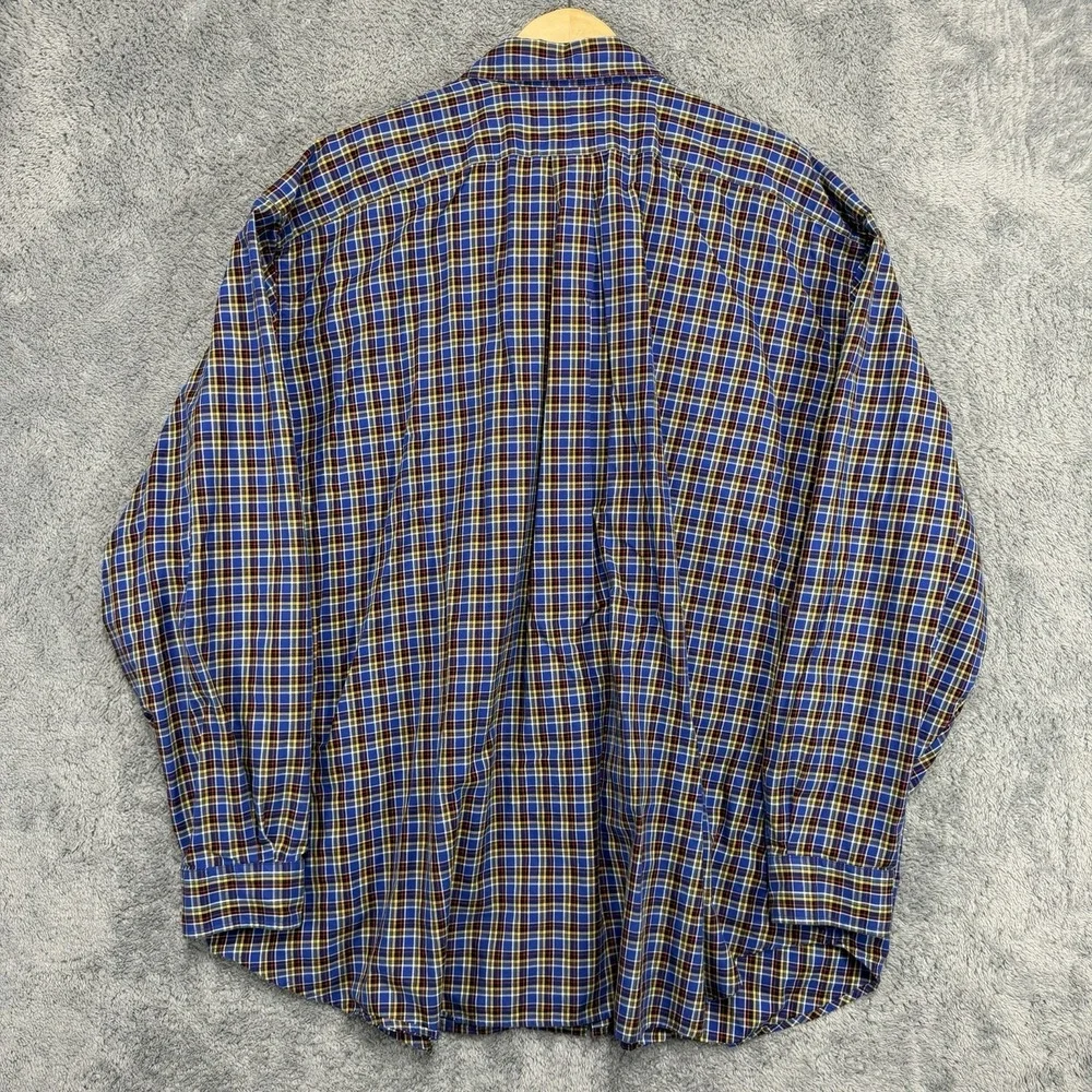 Ralph Lauren Shirt Mens 4XB Classic Fit Multicolor Plaid 100% Cotton Pony Preppy